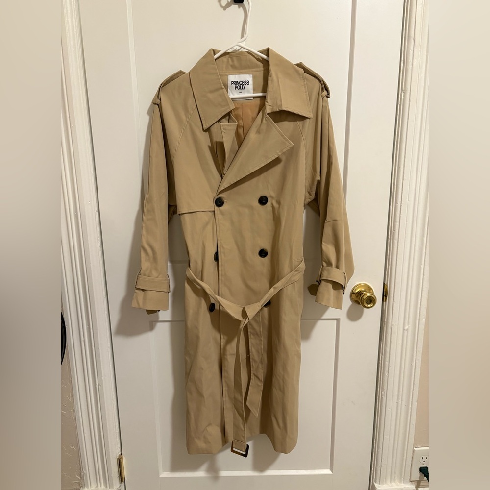 Princess Polly Beige Trench Coat